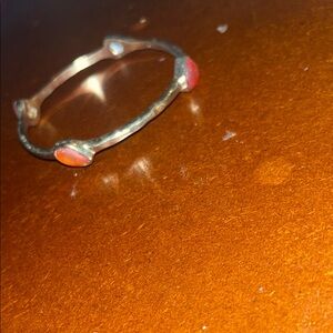 Dainty Gold and Red Bracelet with Minimalist Design